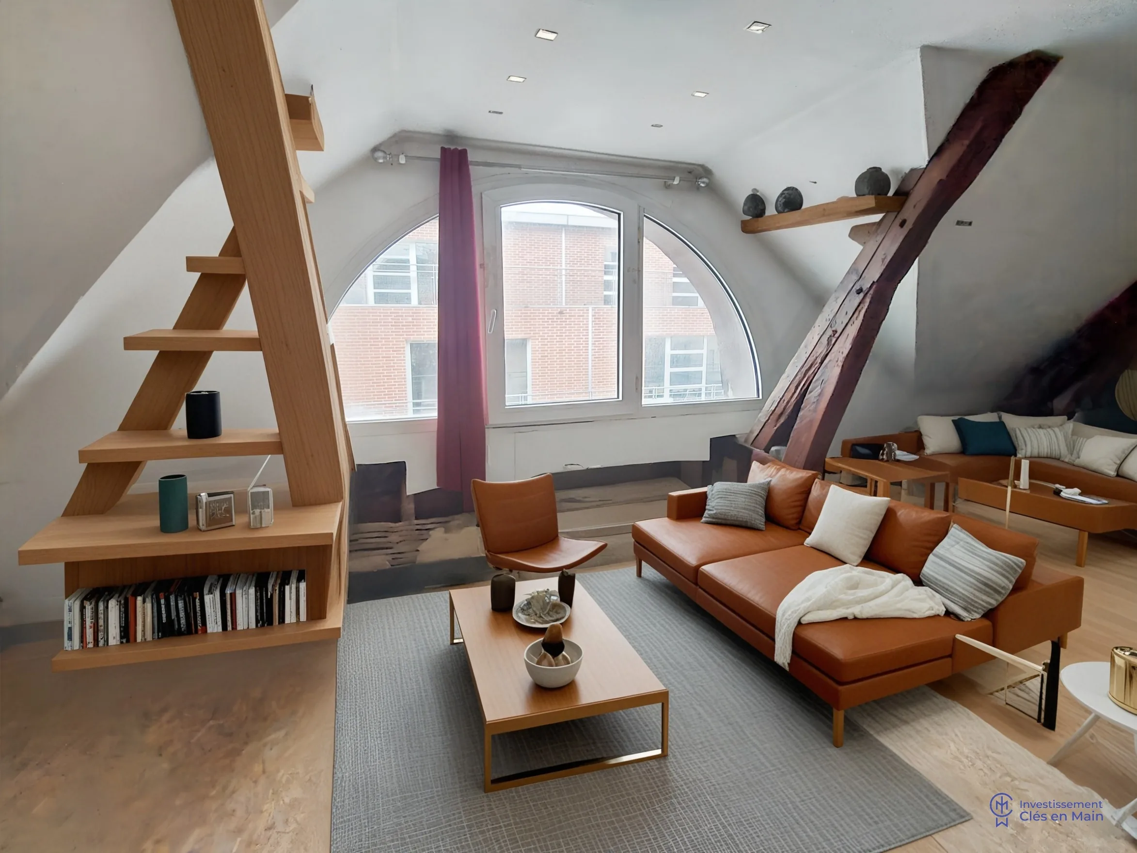 Projection après travaux d'un logement du 13 rue Cardon à Amiens — simulation non contractuelle