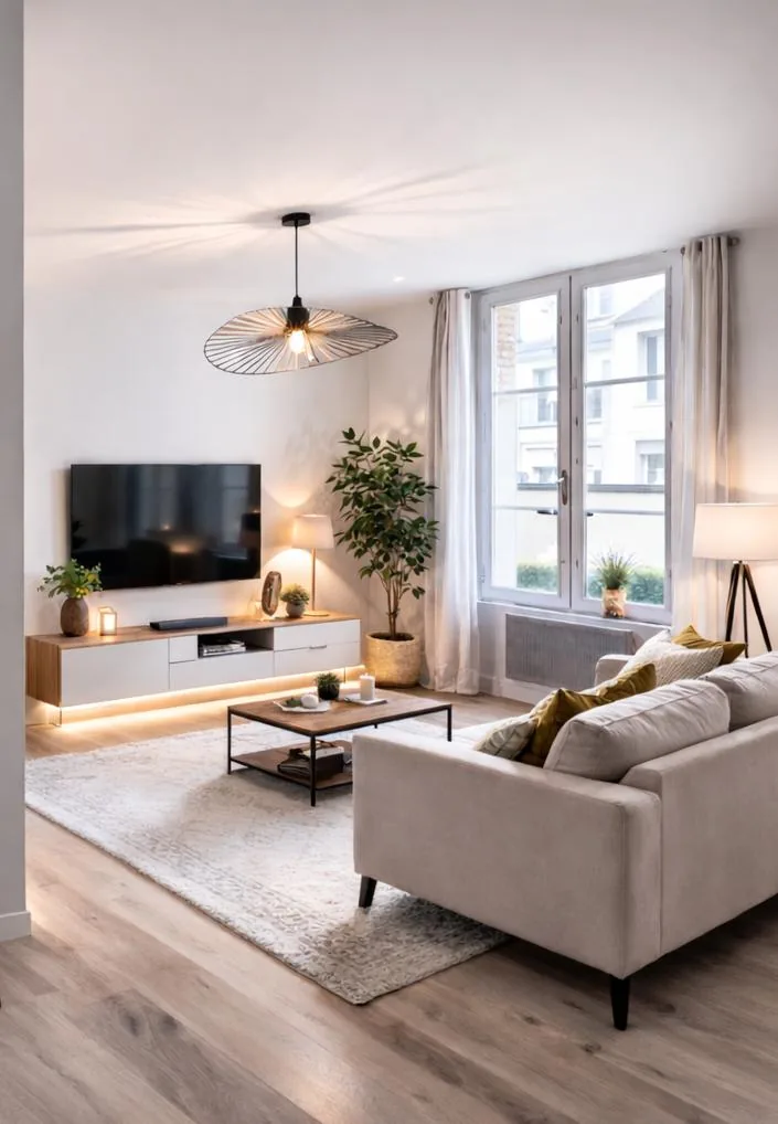 Projection après travaux d'un logement du 6 rue de la Glacière à Rouen — simulation non contractuelle