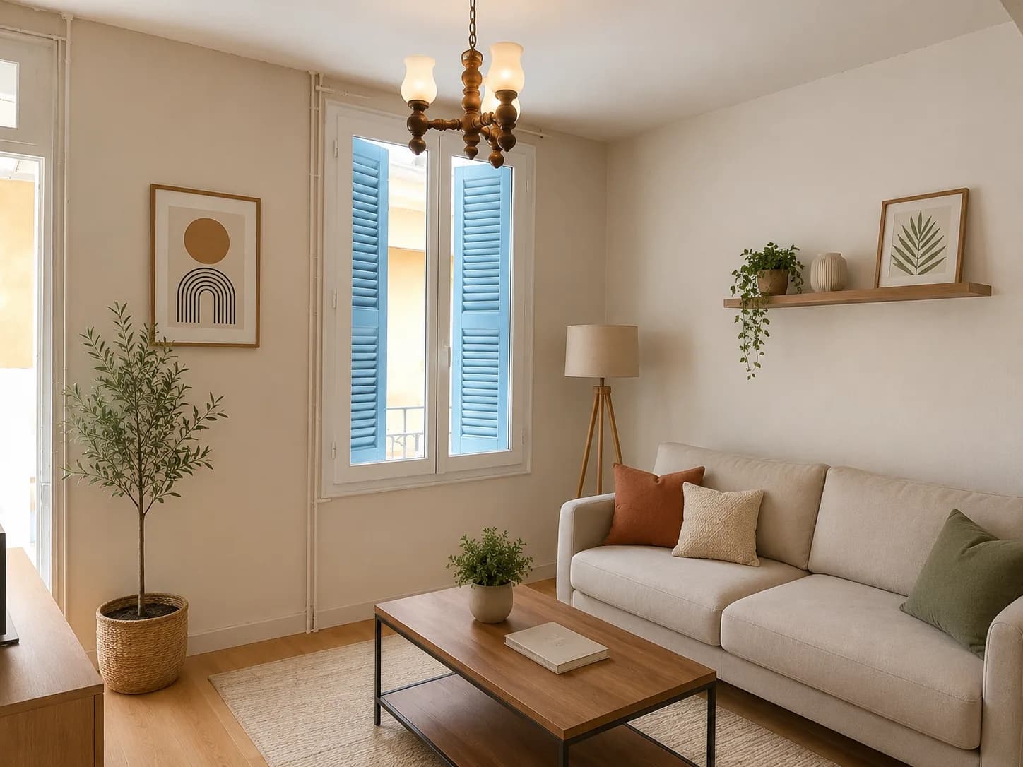 Projection après travaux d'un logement du 60 rue d'Elbeuf à Rouen — simulation non contractuelle