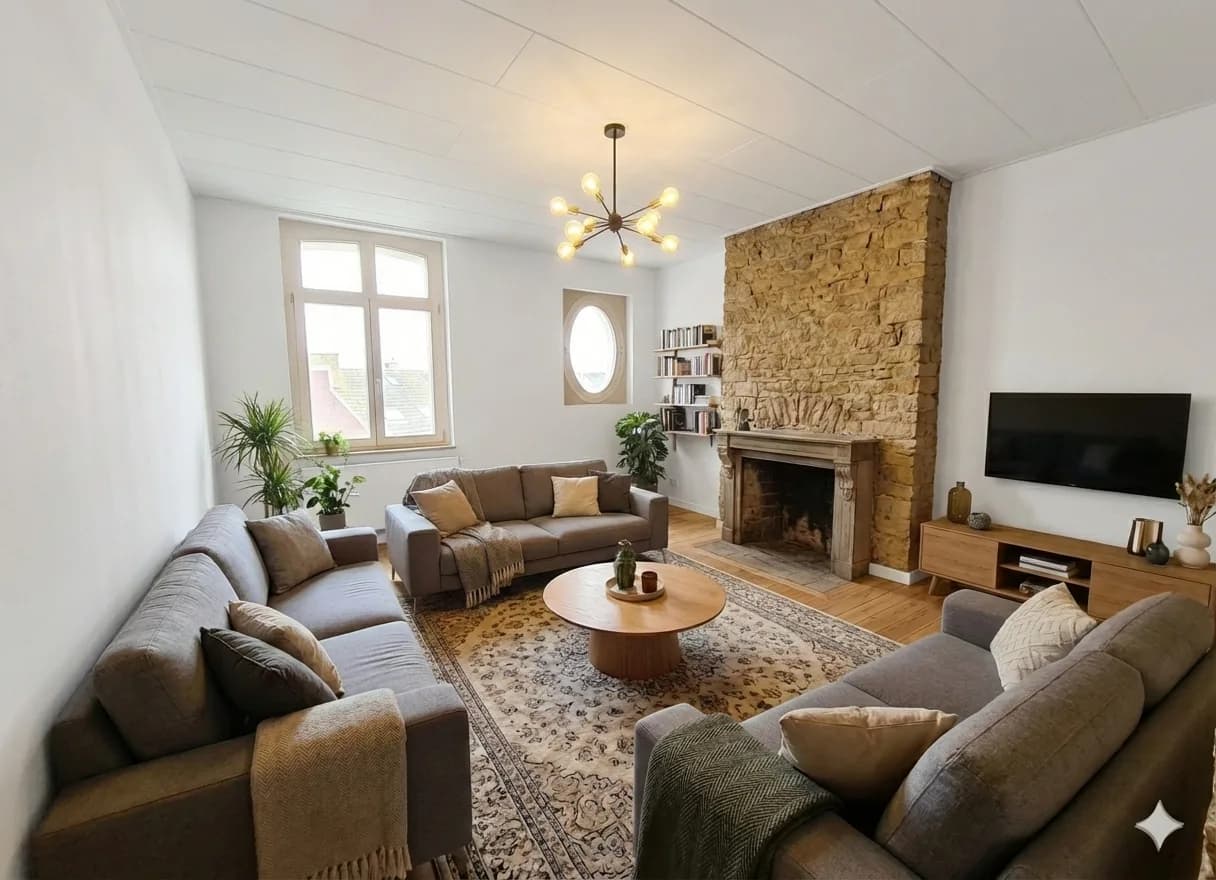 Projection après travaux d'un logement du 10 rue Dumont de Courset à Boulogne-Sur-Mer — simulation non contractuelle