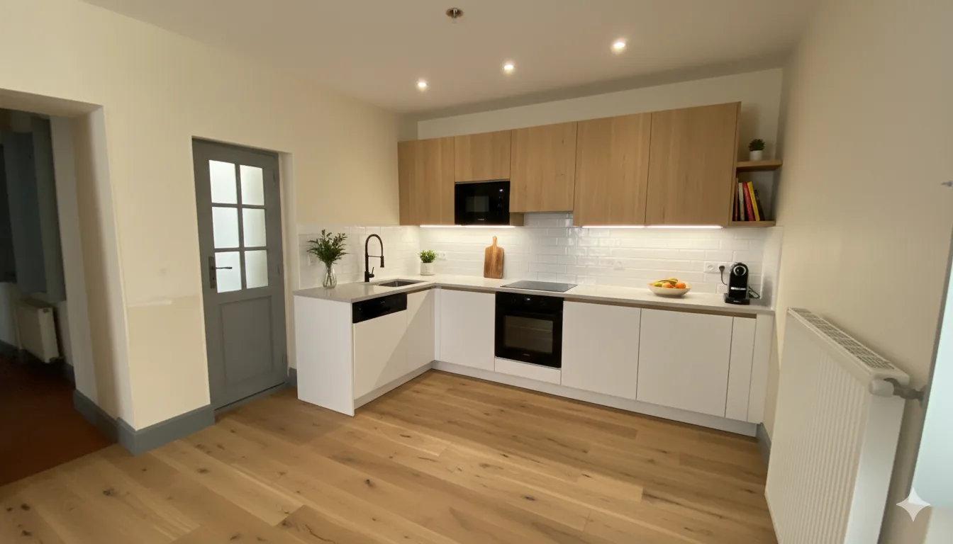 Projection après travaux d'un logement du 10 rue Mairan à Béziers — simulation non contractuelle