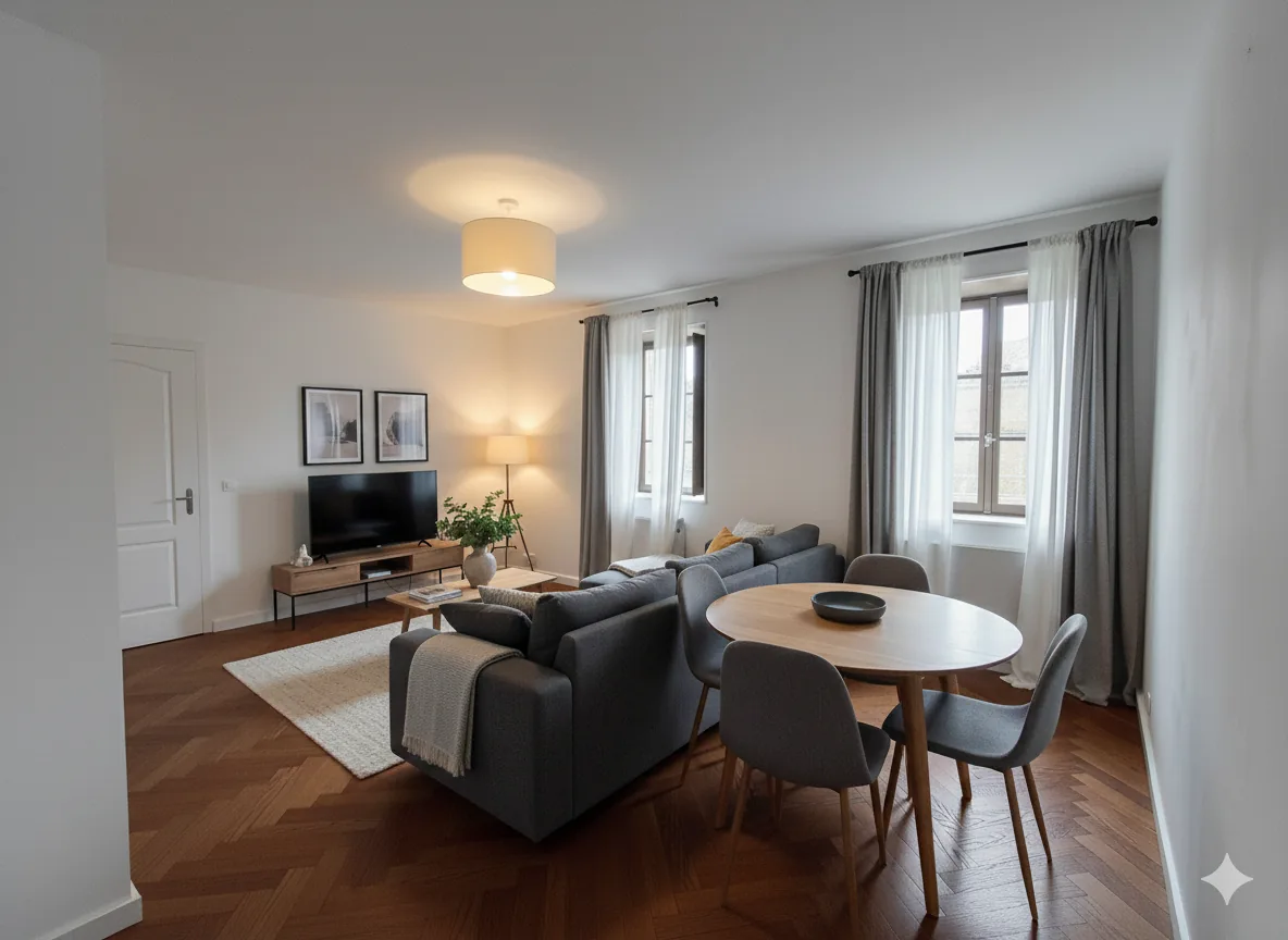 Projection après travaux d'un logement du 27 bis rue Jean Jaurès à Montereau-Fault-Yonne — simulation non contractuelle