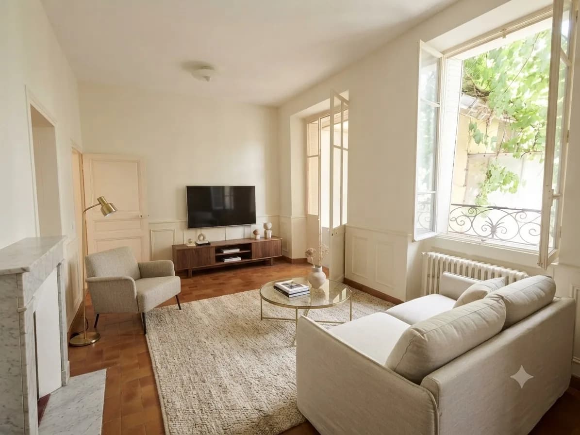 Projection après travaux d'un logement du 3 bis rue Saint Nicolas à Montereau-Fault-Yonne — simulation non contractuelle