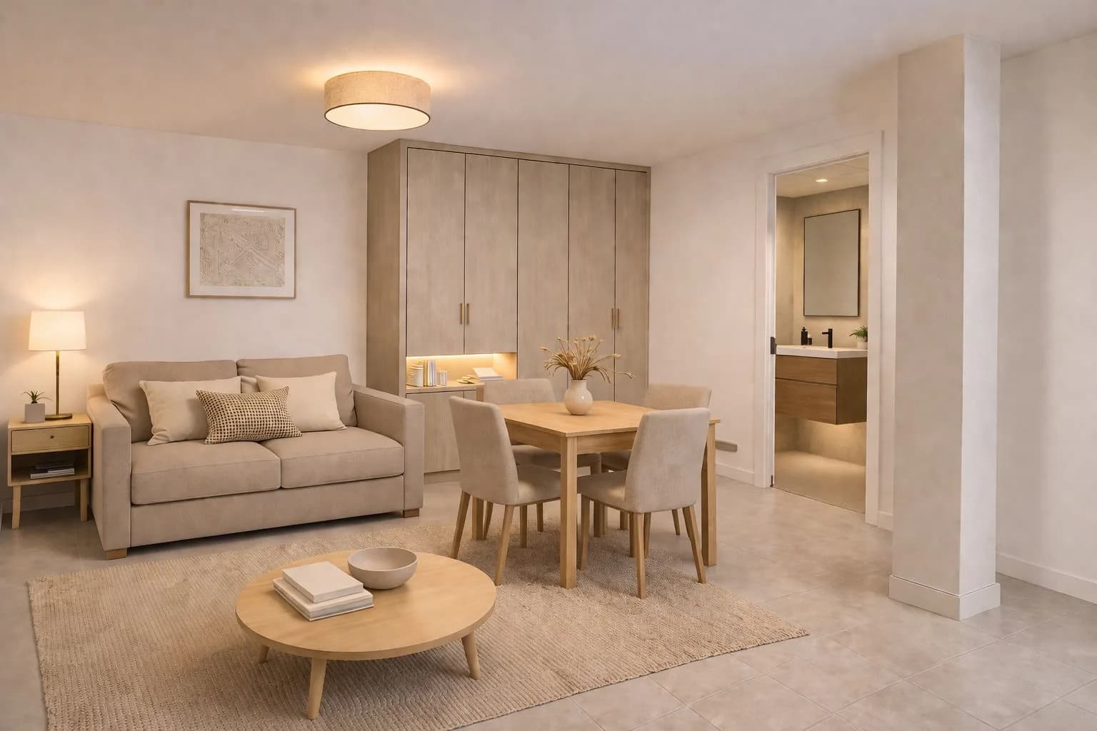 Projection après travaux d'un logement du 34 rue Parcheminerie à Angers — simulation non contractuelle