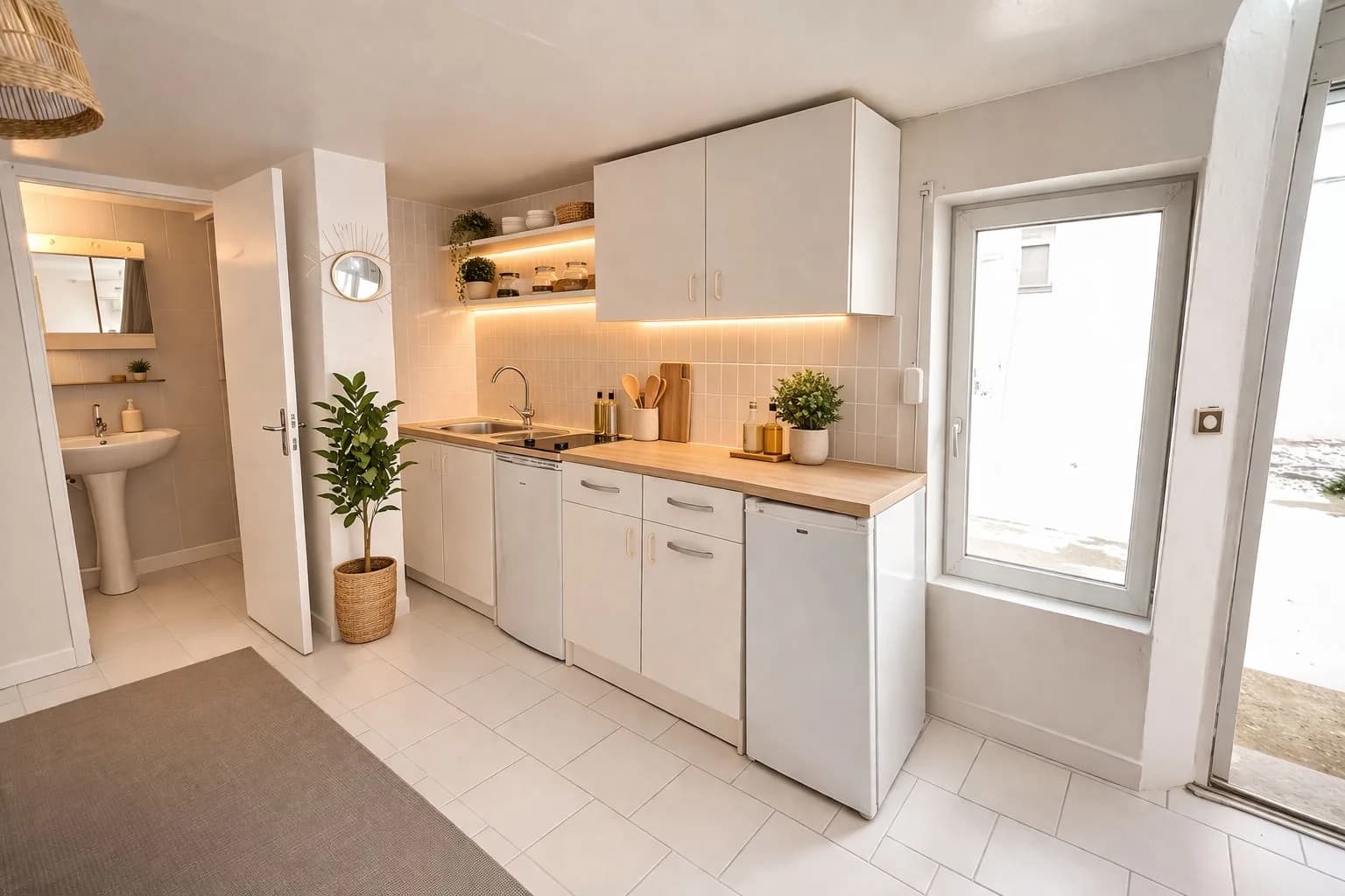 Projection après travaux d'un logement du 34 rue Parcheminerie à Angers — simulation non contractuelle