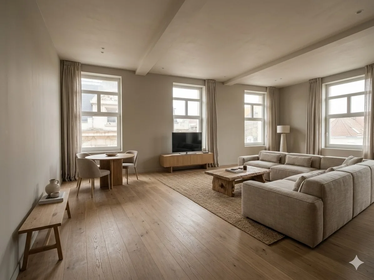 Projection après travaux d'un logement du 58 boulevard Jacquard à Calais — simulation non contractuelle