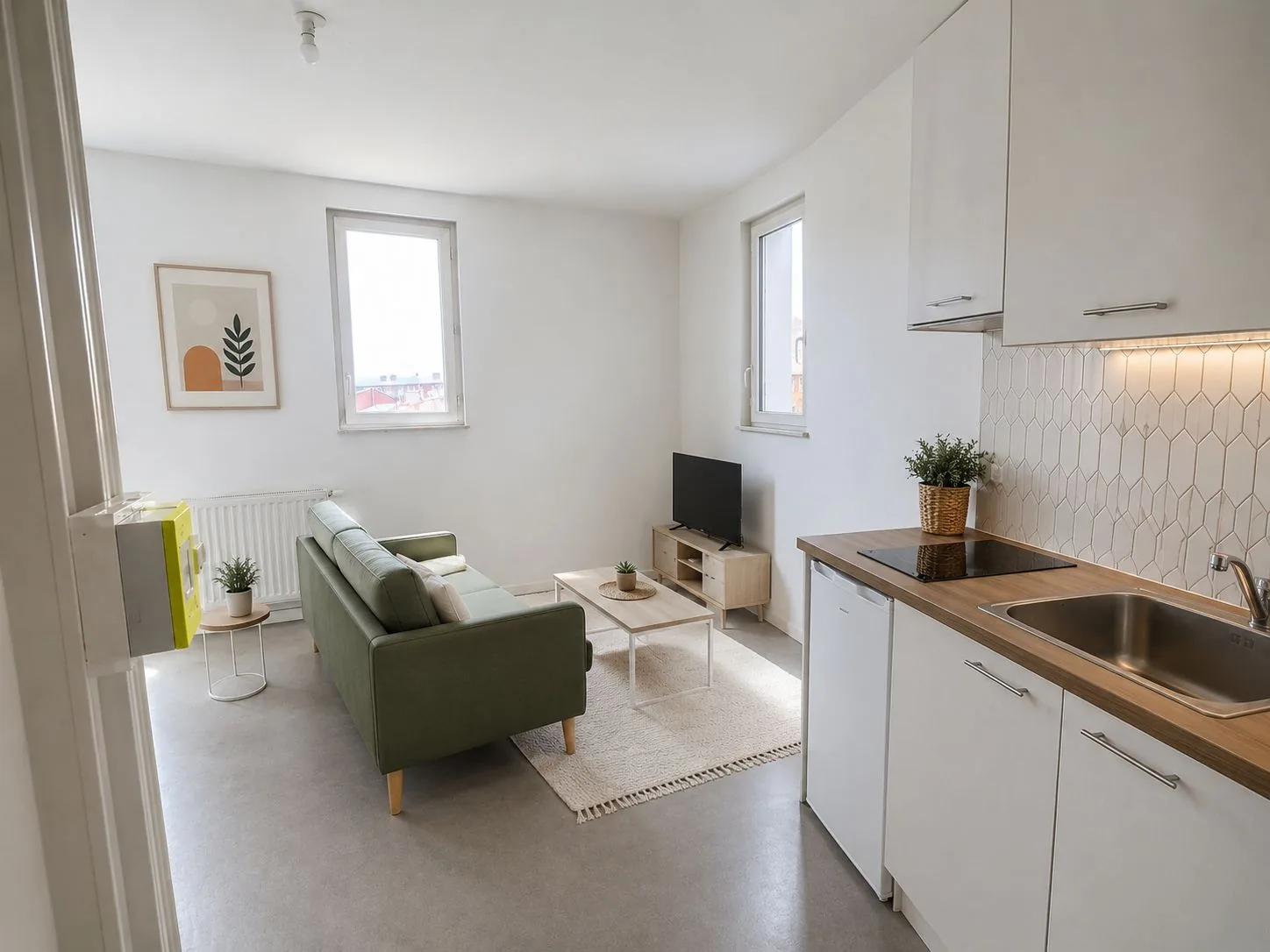 Projection après travaux d'un logement du 6 rue Mestrezat à Bordeaux — simulation non contractuelle