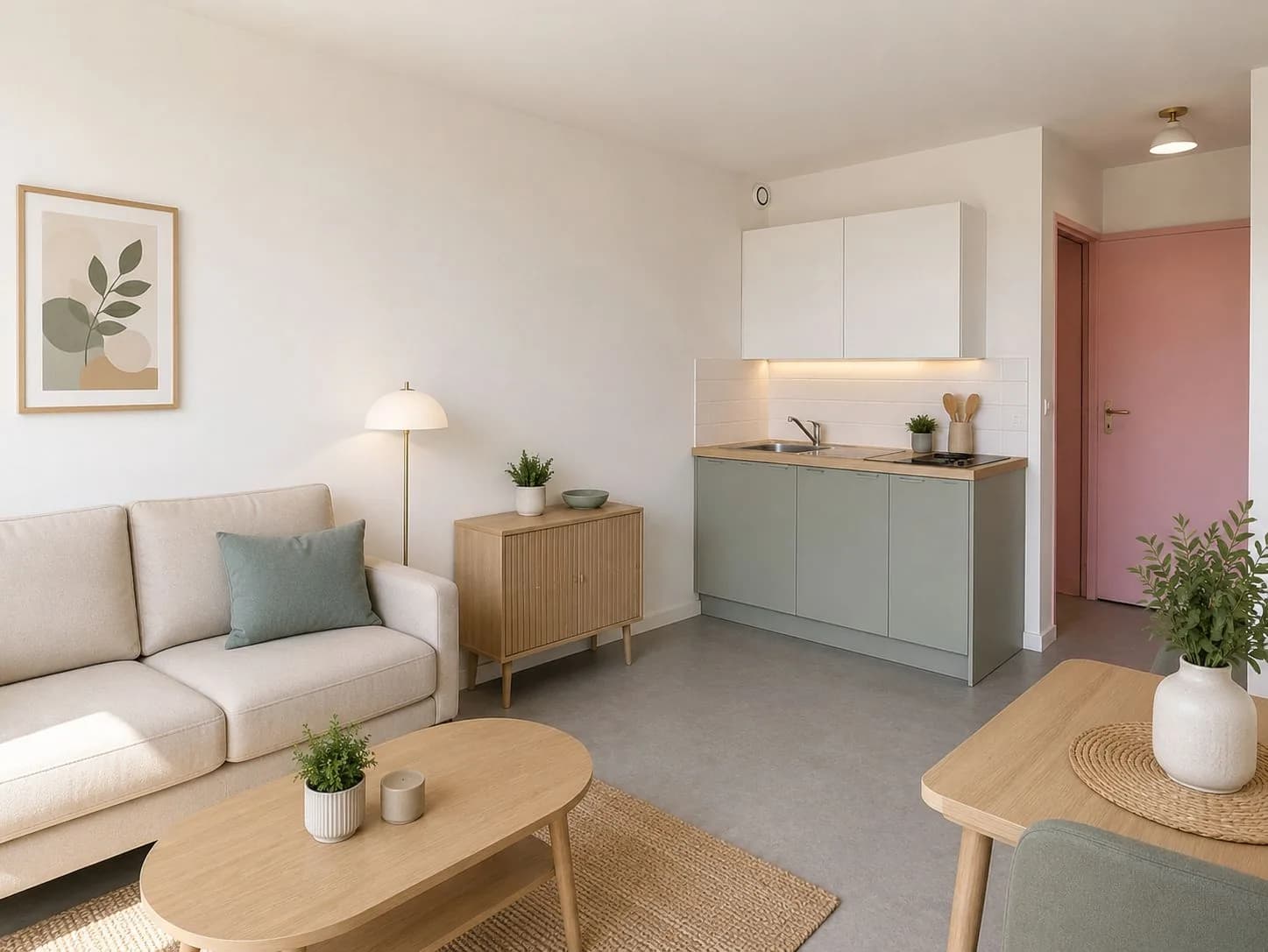 Projection après travaux d'un logement du 6 rue Mestrezat à Bordeaux — simulation non contractuelle