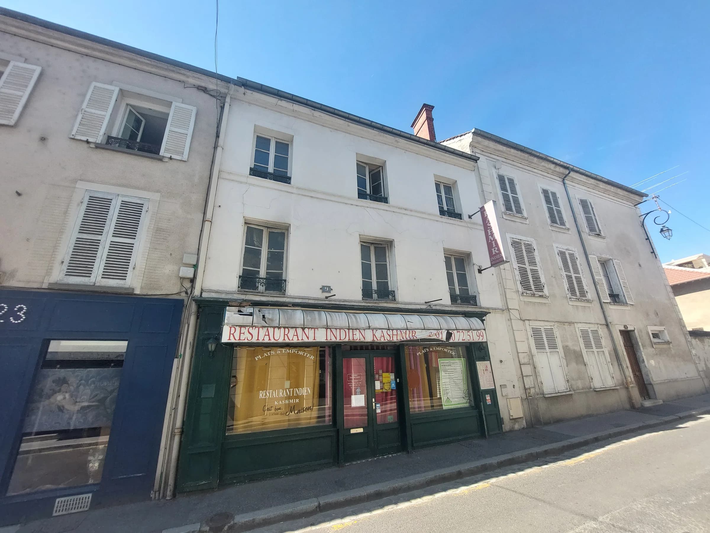 Façade de l'immeuble, 9 rue de la Cloche à Fontainebleau