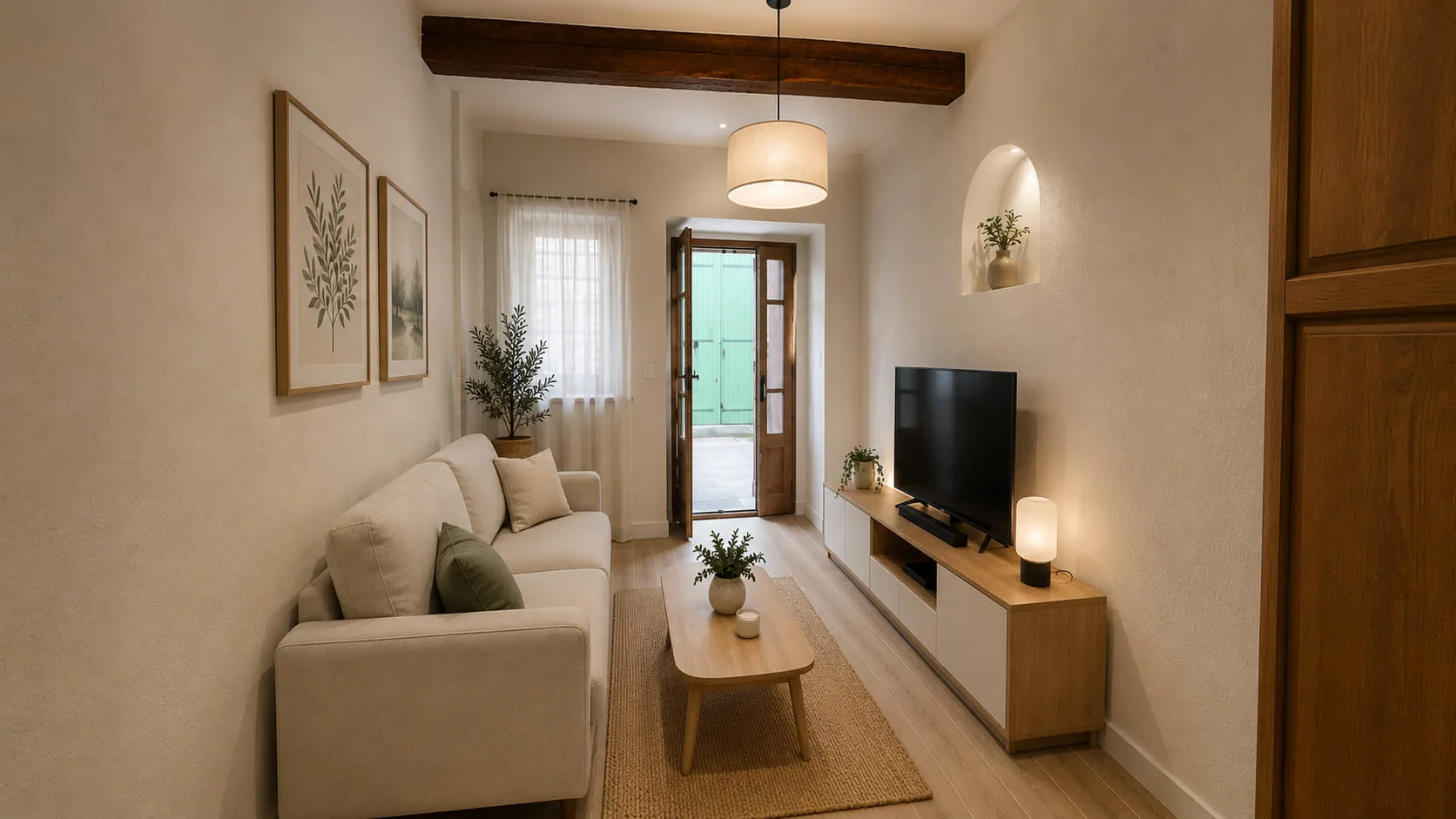 Projection après travaux d'un logement du 9 rue de la Fayette à Marseillan — simulation non contractuelle